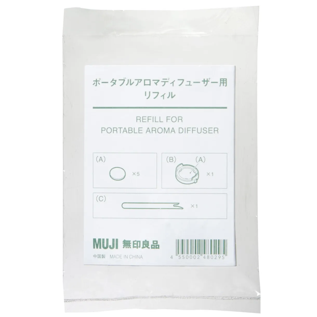 Recharge pour diffuseur d'arômes portable