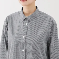 Robe chemise en coton large délavé pour femme