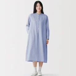 Robe en double gaze en mélange de kapok pour femme