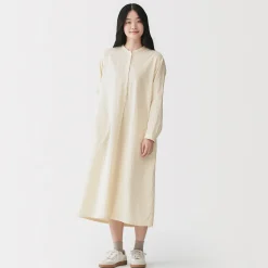 Robe en double gaze en mélange de kapok pour femme