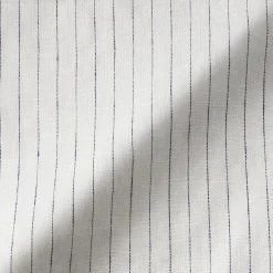 Robe-chemise à col officier en lin lavé pour femme