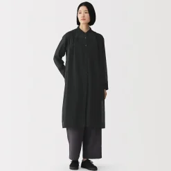 Robe-chemise transparent en coton biologique à haute torsion