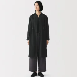 Robe-chemise transparent en coton biologique à haute torsion