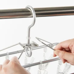 Séchoir rectangulaire en aluminium ‐ 16 pinces