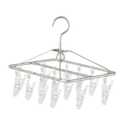 Séchoir rectangulaire en aluminium ‐ 16 pinces