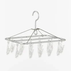 Séchoir rectangulaire en aluminium ‐ 16 pinces