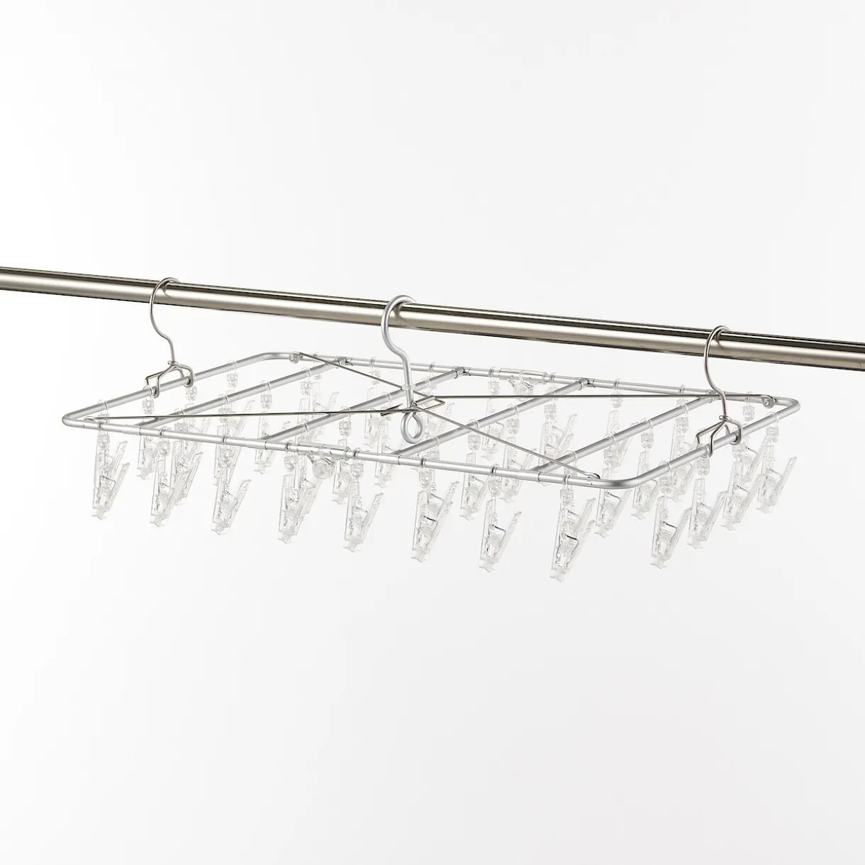 Séchoir rectangulaire en aluminium ‐ 40 pinces