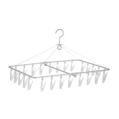 Séchoir rectangulaire pliable en aluminium ‐ 26 pinces
