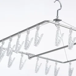 Séchoir rectangulaire pliable en aluminium ‐ 26 pinces