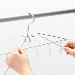 Séchoir rectangulaire pliable en aluminium ‐ 26 pinces