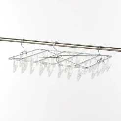 Séchoir rectangulaire pliable en aluminium ‐ 26 pinces