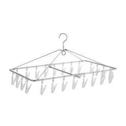 Séchoir rectangulaire pliable en aluminium ‐ 26 pinces