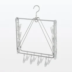 Séchoir rectangulaire pliable en aluminium ‐ 26 pinces