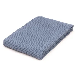 Serviette de bain gaufrée en velours de coton bio