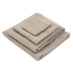 Serviette de bain gaufrée en velours de coton bio