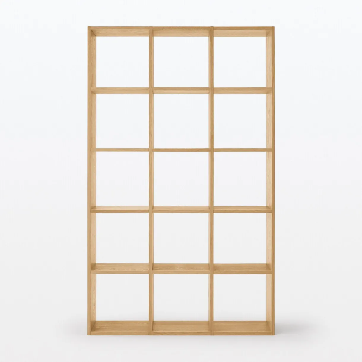 Set de 3 étagères étroites en chêne ‐ 3x5 niveaux (Dont Eco‐part. 5,30€)