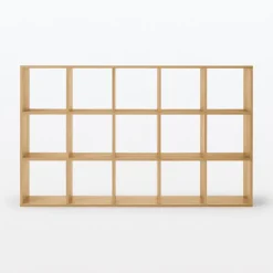 Set de 3 étagères étroites en chêne ‐ 3x5 niveaux (Dont Eco‐part. 5,30€)