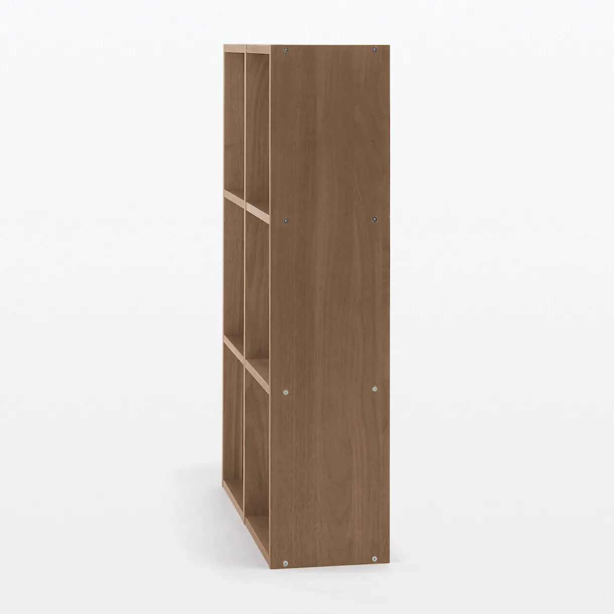 Set de 2 étagères étroites en noyer  ‐ 2x3 niveaux (Dont Eco‐part. 2,80 €)