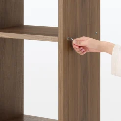 Set de 3 étagères étroites en noyer ‐ 3x3 niveaux(Dont Eco‐part. 3,80 €)