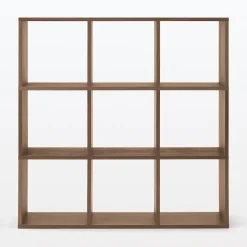 Set de 3 étagères étroites en noyer ‐ 3x3 niveaux(Dont Eco‐part. 3,80 €)