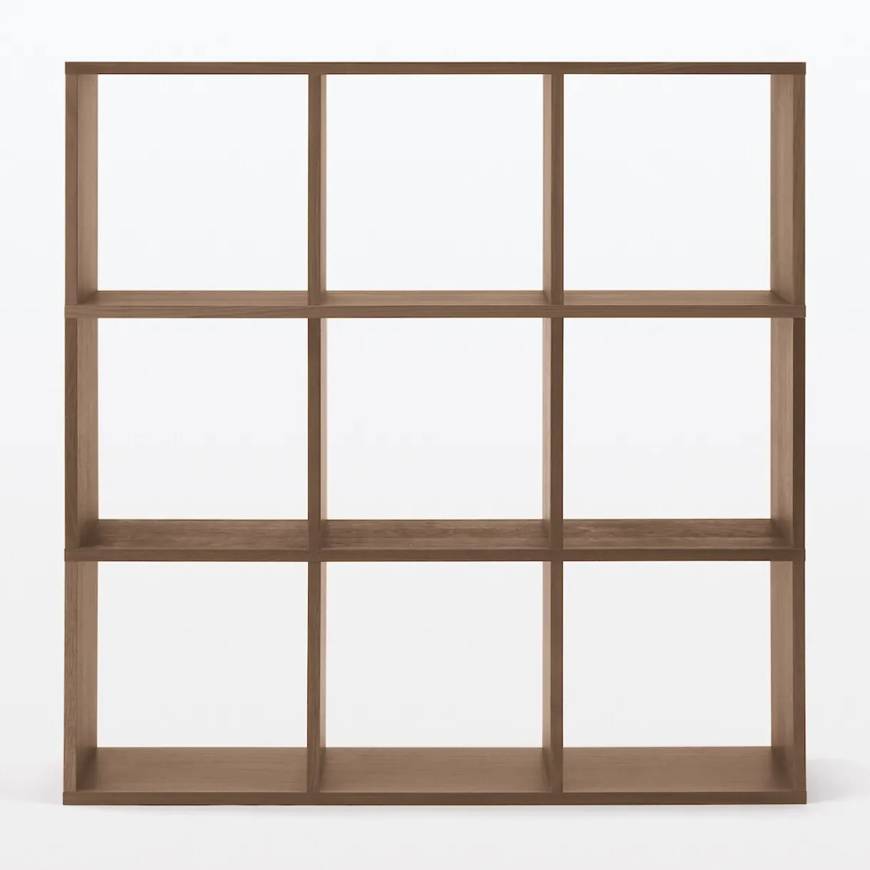 Set de 3 étagères étroites en noyer ‐ 3x3 niveaux(Dont Eco‐part. 3,80 €)