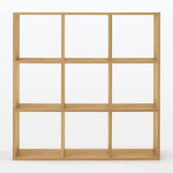 Set de 3 étagères étroites en chêne ‐ 3x3 niveaux (Dont Eco‐part. 3,90 €)