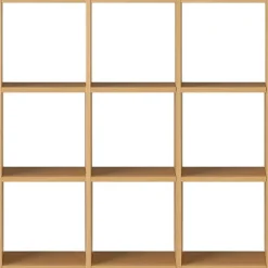 Set de 3 étagères étroites en chêne ‐ 3x3 niveaux (Dont Eco‐part. 3,90 €)