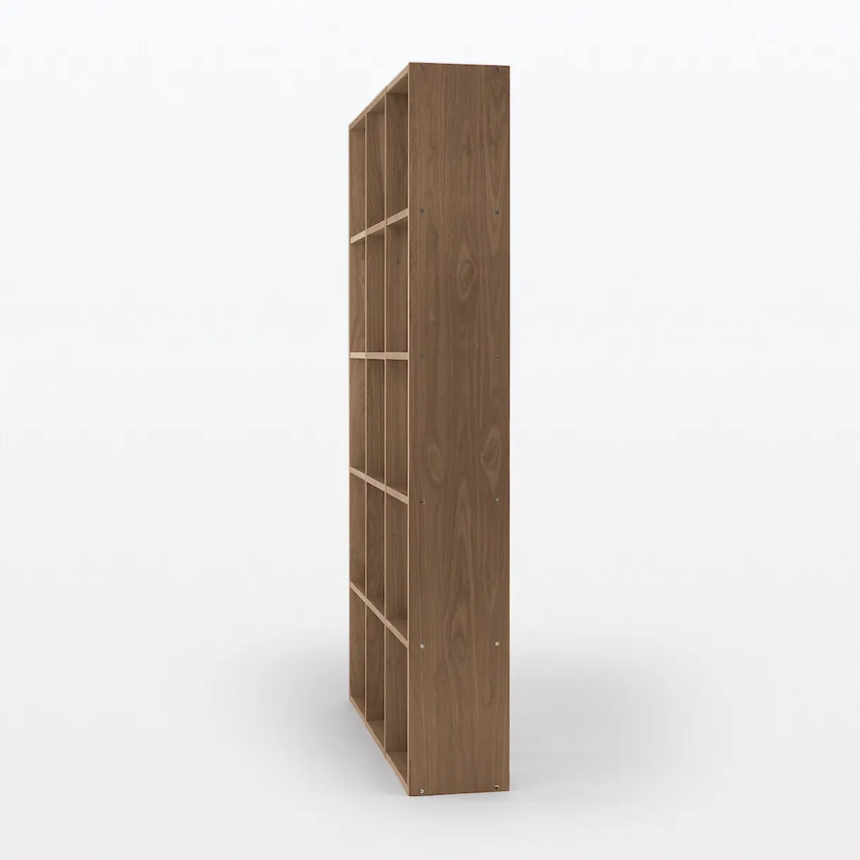 Set de 3 étagères étroites en noyer ‐3x5 niveaux (Dont Eco‐part. 5,30 €)