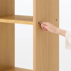 Set de 2 étagères étroites en chêne ‐ 2x5 niveaux (Dont Eco‐part. 5,30 €)