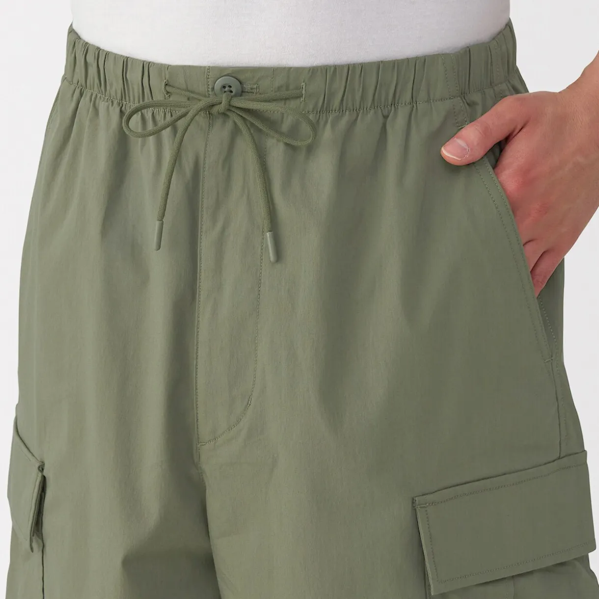 Short cargo en mélange de coton délavé pour homme