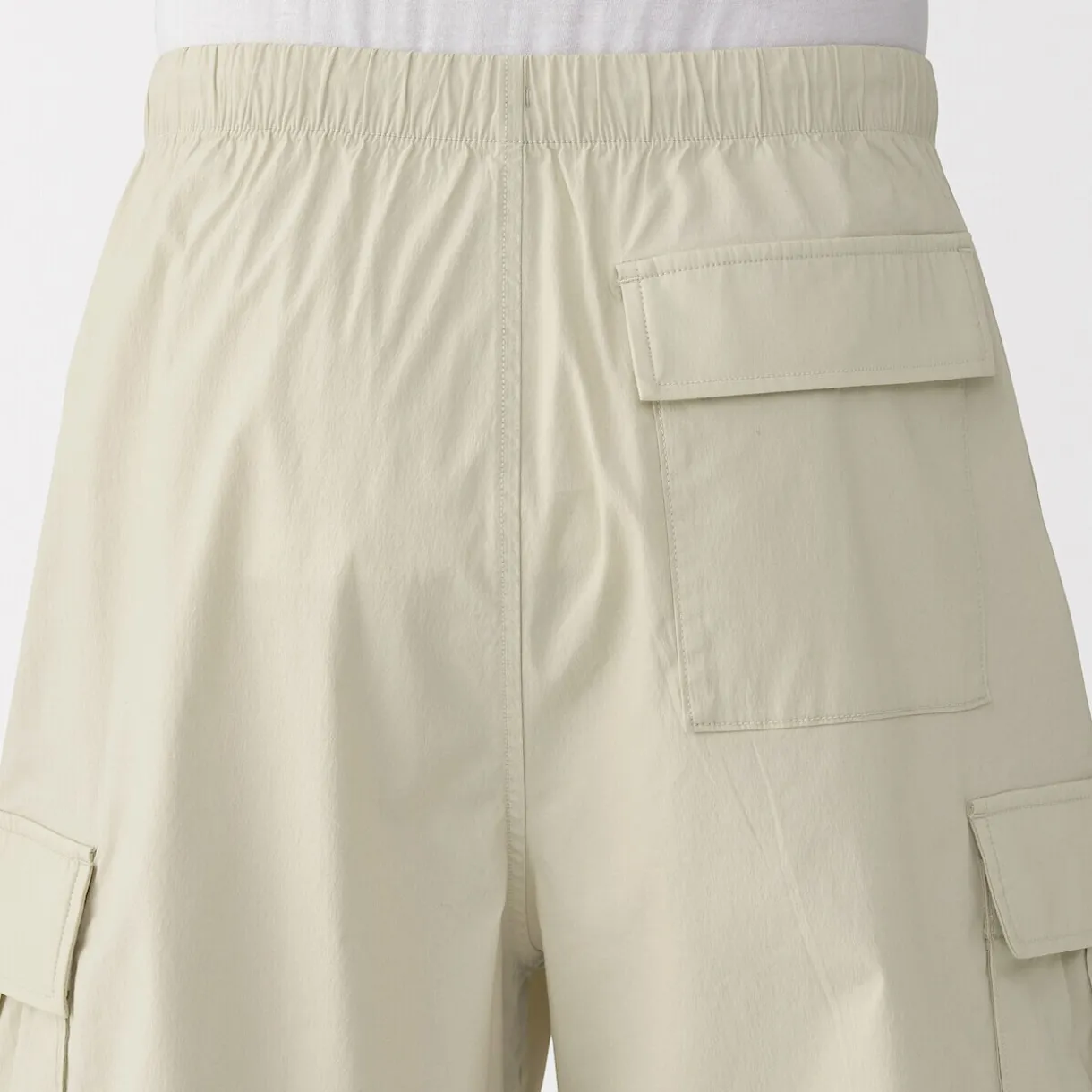 Short cargo en mélange de coton délavé pour homme