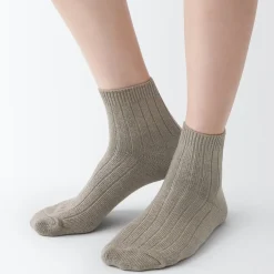 Socquettes à côtes extensibles à angle droit pour femme