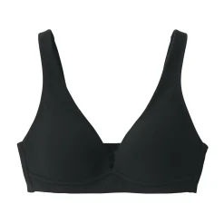 Soutien‐gorge plongeant sans armature en mélange de coton pour femme