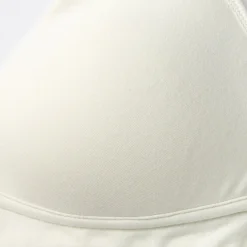 Soutien‐gorge plongeant sans armature en mélange de coton pour femme