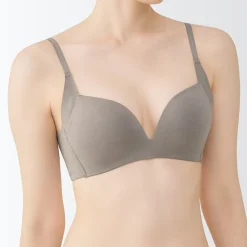 Soutien‐gorge sans armature en mélange de coton avec maintien latéral pour femme