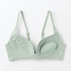 Soutien‐gorge sans armature en mélange de coton avec maintien latéral pour femme