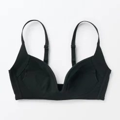 Soutien‐gorge sans armature en mélange de coton avec maintien latéral pour femme