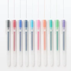 Stylo à bille à encre gel coloré - 0,38 mm - Lot de 10