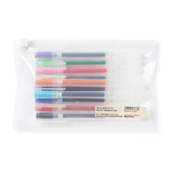 Stylo à bille à encre gel coloré - 0,5 mm - Lot de 10