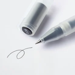 Stylo à bille à encre gel noir - 0,38 mm - Lot de 10