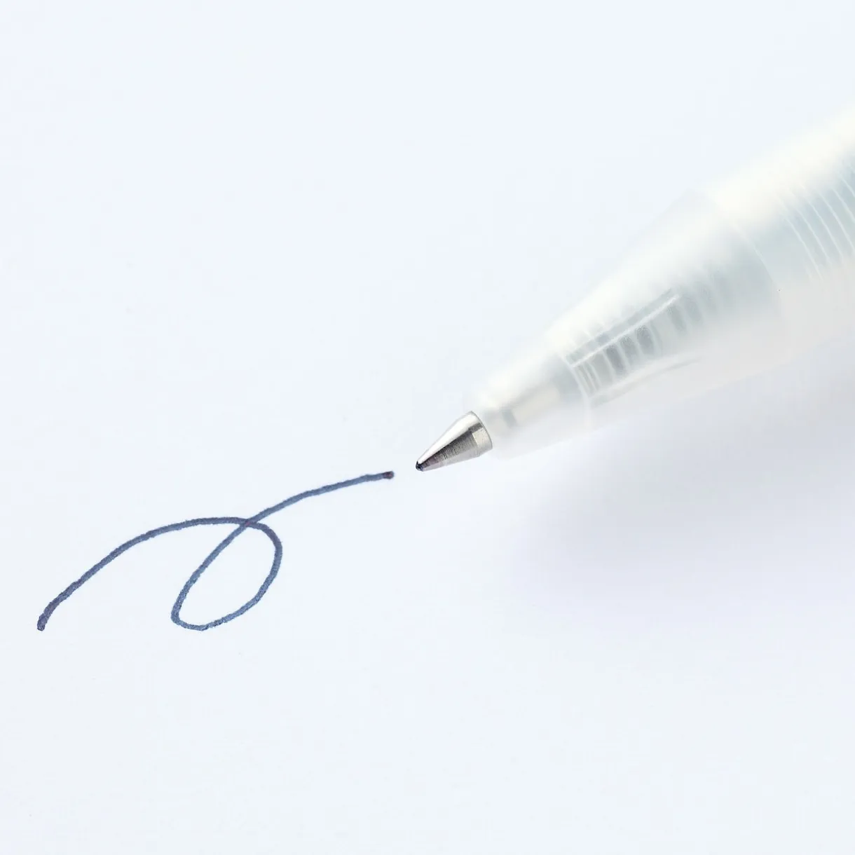 Stylo à bille à encre gel rétractable bleu marine - 0,5 mm - Lot de 10