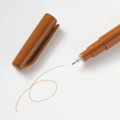 Stylo à encre à base d’eau, pointe fine - 0,5 mm, Marron Châtaigne