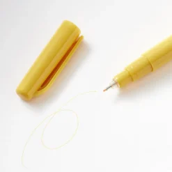 Stylo à encre à base d’eau, pointe fine - 0,5 mm, Jaune Moutarde