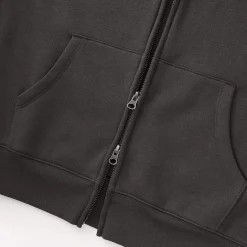 Sweat-shirt à capuche zippé en coton mélangé pour femme