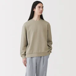 Sweat-shirt à col ras du cou et à double tricot pour homme