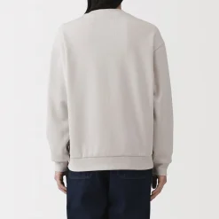 Sweat-shirt à col ras du cou et à double tricot pour homme