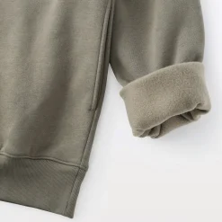Sweatshirt à demi‐zip en coton mélangé pour homme