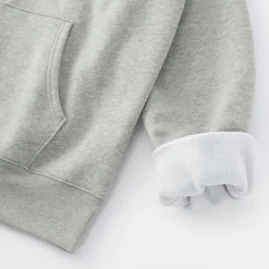 Sweatshirt zippé en coton mélangé à capuche homme