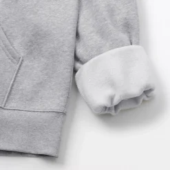 Sweatshirt zippé en coton mélangé à capuche homme