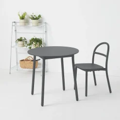 Table en aluminium - Petite - Gris foncé